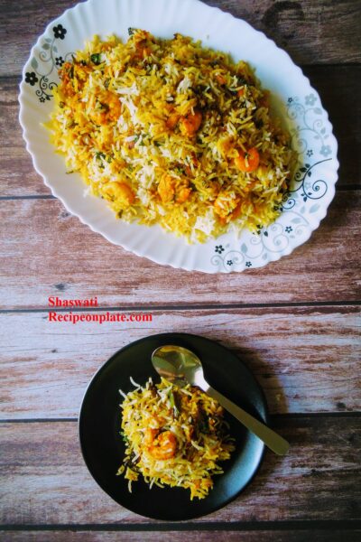 Prawn biryani